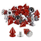 20Sets Cone Spike Stud Rivet, 8x12mm Tree Studs and Spikes  (Red)