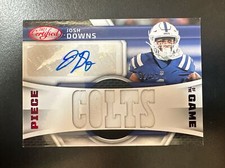 2023 Certified Football Josh Downs Piece Of The Game Patch Auto 62/99