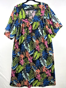 Anthony Richards Muumuu Hauskleid Blumenmuster Hawaii Tropical Damen Plus 5X - Bild 1 von 8