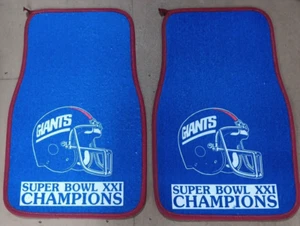 Tappeto tappetino auto anteriore 2 pezzi.,1987 NFL-New York Giants Super Bowl XXI Champions - Foto 1 di 11