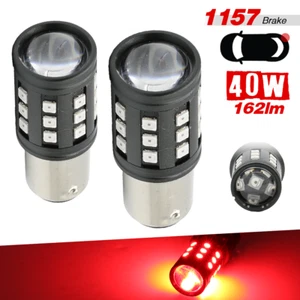1157 BAY15D LED rojo 2 bombillas 3030 chip alta potencia luz de freno brillante - Imagen 1 de 5