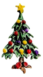 Vintage Christmas Tree Brooch - Picture 1 of 5