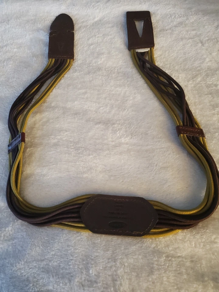 Cinturón elástico Old Navy para mujer L/XL marrón/verde poliéster/cuero Foto 1 de 4