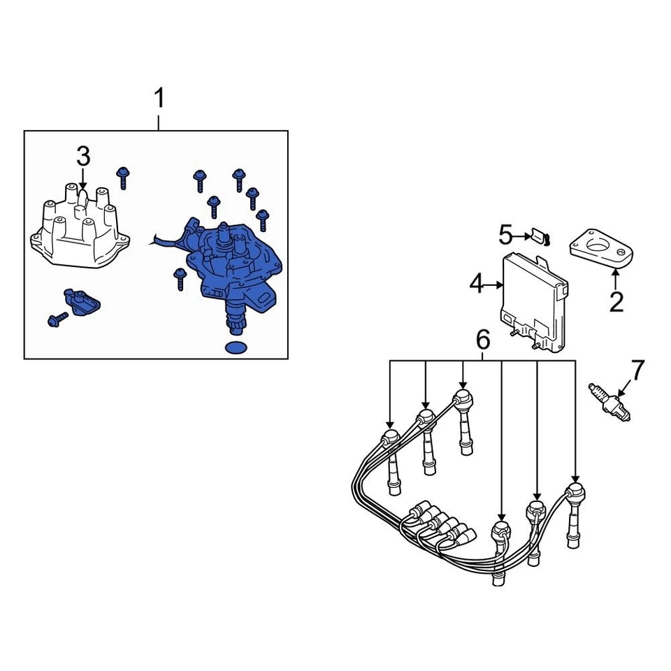 For Infiniti QX4 1997-2000 Infiniti B21000W00JNW Distributor Foto 1 de 1