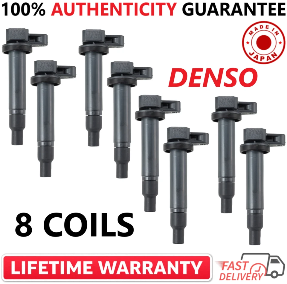 Bobinas de encendido x8 OEM DENSO para Toyota y Lexus 1998-2009 4,3 L 4,7 L, 90919-02230 Foto 1 de 4