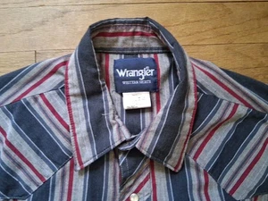 Wrangler Wrancher Pearl Snap Plaid Shirt Cowboy Rodeo Mens Large - Picture 1 of 6