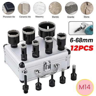 12PCS Diamond Hole Saw Set Drill Core Bits for Tile Porcelain Ceramic Masonry AU - image 1 of 4