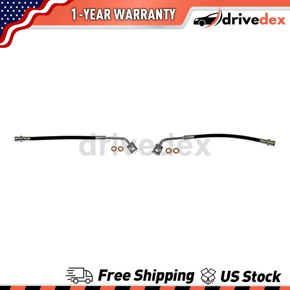 Pair Dorman - First Stop Brake Line Hose Fits 2011 2012 2013 Dodge Durango - Image 1 of 4
