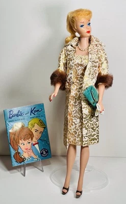 Vintage 1961 Mattel Ponytail Barbie #5 Blonde Doll In Evening Splendor! - Image 1 of 4