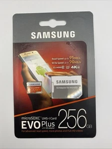 Carte mémoire MicroSDXC Samsung EVO+ Classe 10 avec adaptateur SD - (MB-MC256DA/AM) - Photo 1 sur 2