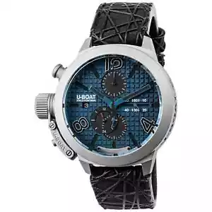 U-Boat 3003 Classico 45 Titanium Tungsten Blue Wristwatch - Picture 1 of 4