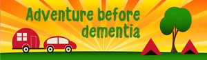 BUMPER STICKER, 220x60 - ADVENTURE BEFORE DEMENTIA - CAR,CARAVAN,MOTORHOME,NOMAD - Bild 1 von 2
