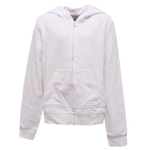 8402V felpa bimba PINKO JUNIOR full zip cotton white sweatshirt girl kid - Picture 1 of 4