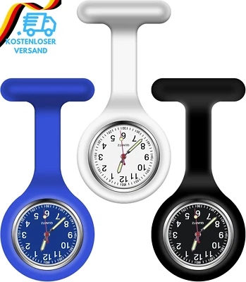 BESUCHE DEN VICLOON-STORE Vicloon Krankenschwester Uhren,3 Pcs Schwesternuhren Mit Clip, Dehnbare Silikon