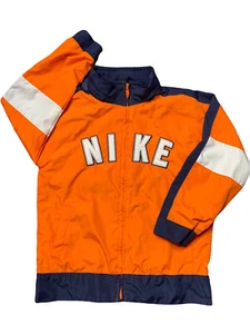 Nike Boys Size 6Windbreaker Jacket Blue Orange Zip Up  - Picture 1 of 9