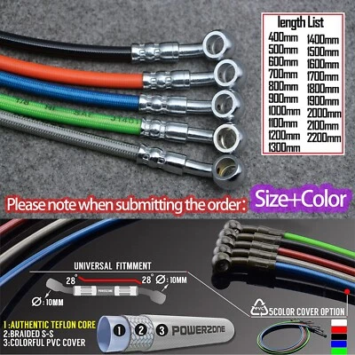 10mm Motorcycle Universal Bike Hydraulic Brake Clutch Oil Hose Line Pipe 28°-28° - Image 1 of 4