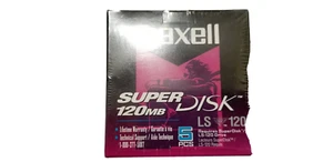 10 Maxell LS-120 SuperDisk Japan 120MB DOS Requires Super Disk Drive - Picture 1 of 4
