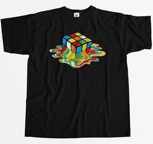 Melting Rubix Cube Sheldon Inspired By The Big Bang Theory Mens T-Shirt - Picture 1 of 40