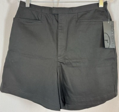 NWT Relativity Size 10 High Rise Chino Shorts Stretch Pockets Black  t111 - Image 1 of 4