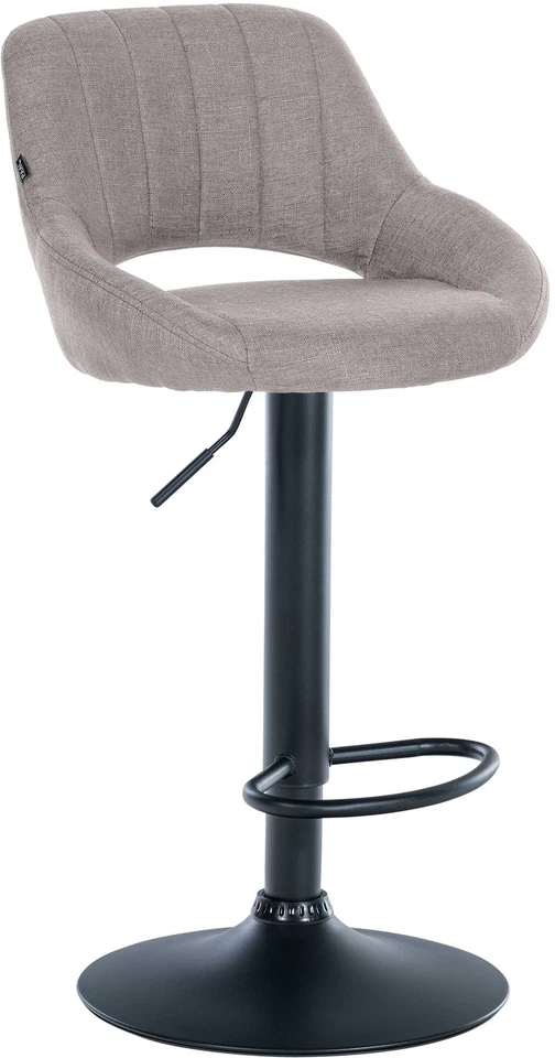 Barhocker Milet Stoff Küchenhocker Barstuhl mit Lehne Thekenhocker Tresenhocker - Bild 1 von 1