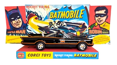 JADA 1:32 🦇 Batman Classic TV BATMOBILE Diecast Car in Repro CORGI 267 Plinth - Image 1 of 4