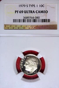 1979 - S NGC T1 PF69 ULTRA CAMEO ROOSEVLT DIME!!  #B43107 - Picture 1 of 2