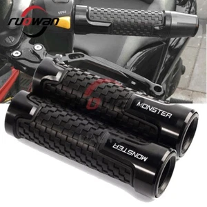Black motorcycle Grips Handle bar Handlebar For Ducati MONSTER 695 696 1100 1200 - Picture 1 of 5