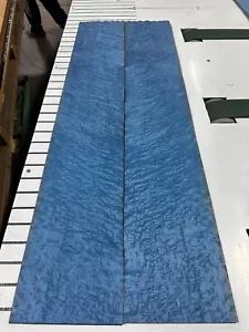 Blue Birdseye Raw Wood Veneer ONE sheet 55'' x 9'' 84P - Picture 1 of 5