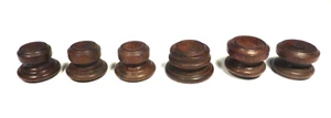 CONSOLA STEWART WARNER 102-A / 301-A DE COLECCIÓN: JUEGO DE 6 PERILLAS PUSH-ON MADERA - Imagen 1 de 3