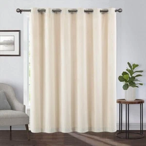 Heavyweight Wide Grommet Top Velvet Single Curtain 84 Inches Wide - Picture 1 of 12