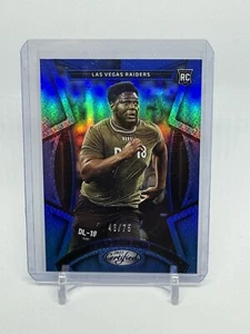 2023 Byron Young RC Panini Certified Blue Mirror 48/75 #182 Las Vegas Raiders - Bild 1 von 2