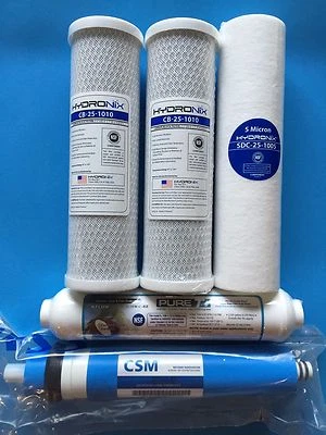 WATTS REVERSE OSMOSIS 5 STAGE ANNUAL REPLACEMENT FILTER PACK 50 GPD CITY WATER - Image 1 of 4