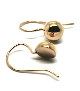 Kaedesigns New 9ct 9k Solid Rose Gold 8mm Half Plain Ball Earrings - Bild 1 von 8