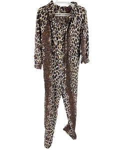 Gaymode Penneys Vtg 60s Footie Pajamas Animal Print AOP Sleep One Piece Cheetah - Picture 1 of 14
