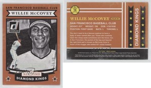 2015 Donruss All-Time Diamond Kings Press Proof Silver /49 Willie McCovey HOF