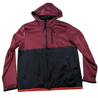 Sudadera con Capucha Xersion Polar Para Hombre Bolsillo Cremallera Completa Bloques de Color Gorpcore Talla L Foto 1 de 4
