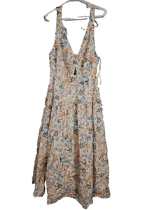 Joie Dress Size 8 Women's Dress Floral Midi Smocked Back NWT - Picture 1 of 8