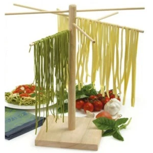 Pasta Drying Rack Wood Collapsible Dryer Stand Noodle Spaghetti Fettuccine 42cm - Picture 1 of 2