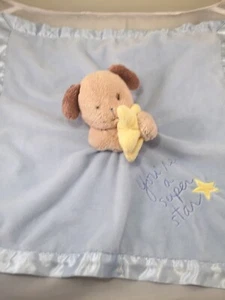 Messages From The Heart baby Security Blanket Puppy You're a Star Boy Lovey - Picture 1 of 7