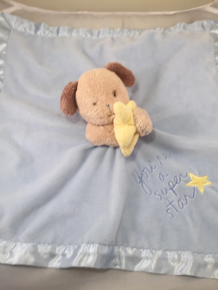 Messages From The Heart baby Security Blanket Puppy You're a Star Boy Lovey - Image 1 of 4