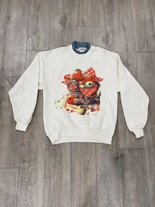 Sudadera Vintage Logotel For Her Cuello Redondo Talla Mediana M Apple Basket - Imagen 1 de 6