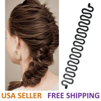 Clip de trenza francés para cabello palo de peinado mágico hágalo usted mismo herramienta para hacer bollos vendedor de EE. UU. Foto 1 de 4