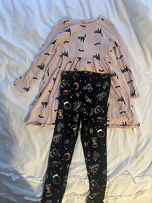 Antiguo Vestido Azul Marino Manga Larga Gato Negro Halloween 5T J101 Foto 1 de 3