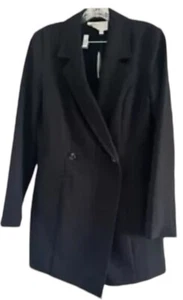 ANTHROPOLOGIE (NWT) Black Blazer One-Piece Formal Dressy Knit Romper-Size 6 - Picture 1 of 11