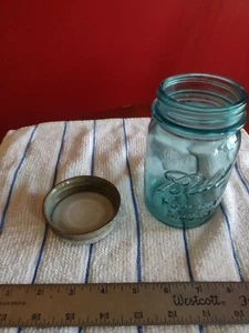Vintage 1910 ~ 1923 BALL PERFECT MASON BLUE PINT Einmachglas ~ Form 6 - Bild 1 von 6