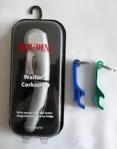 Houdini W5615W Waiter's Corkscrew WITH/Wine Opener/Foil Cutter & 2 Beer Openers - Picture 1 of 5