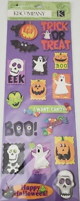 NEW K&Company - Tim Coffey SPOOKY HALLOWEEN Adhesive Chipboard, 17 Pieces Foto 1 de 4