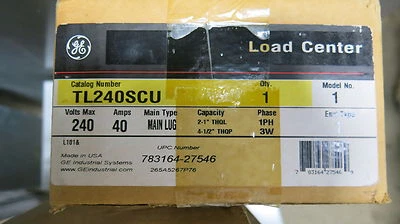 CENTRO DE CARGA GE TL240SCU, 40A MLO, 120/240V, 1PH 3W, 2/4CKT - NUEVO - E1268  Foto 1 de 3