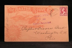 Ohio: Mansfield 1892 Baxter Stove Factory Allover Embossed Advertising Cover - Picture 1 of 2