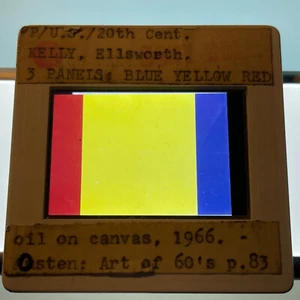 Ellsworth Kelly "Blue Yellow Red" 35mm Art Slide Color Field Hard Edge Painting - Picture 1 of 3